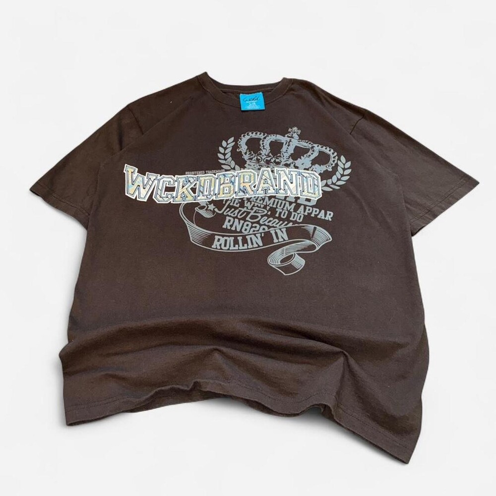 Men's Brown and Black T-shirt